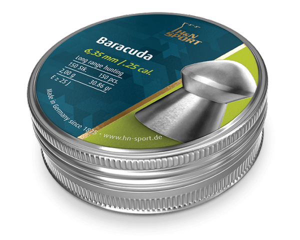 H&N Diabolo Baracuda 6,35 mm 2,01g - 6,35 mm luodit - 4047058019529 - 1