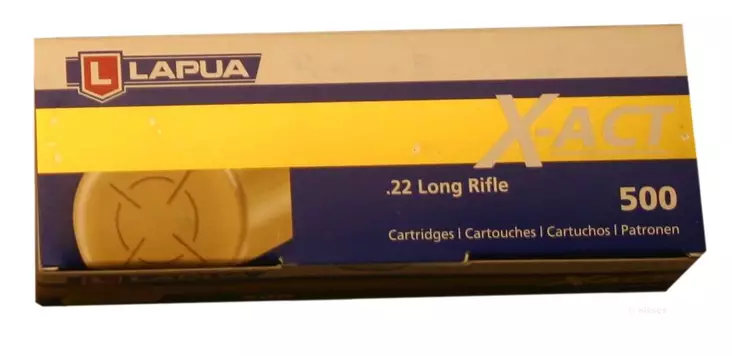 Lapua .22 LR X-Act 2,59g 327m/s - .22 LR pienoiskiväärinpatruunat - 4023045422619 - 1