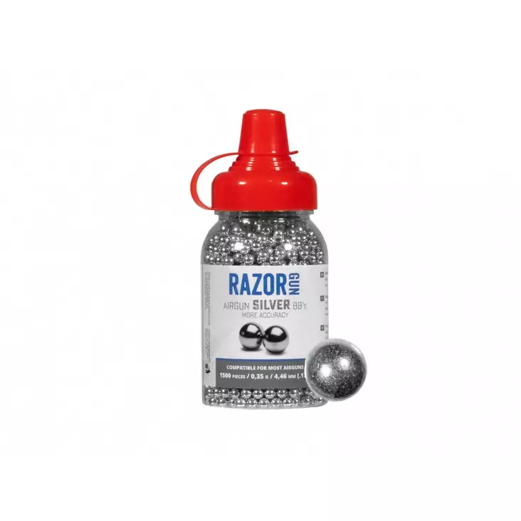 Razorgun 4,5mm BB Silver 1500kpl - 4,5 mm luodit - 5906660005209 - 1