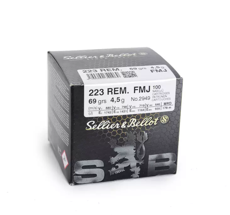 S&B .223 Rem. FMJ 4,5 g - .223 Remington kiväärinpatruunat - 8590690342969 - 1