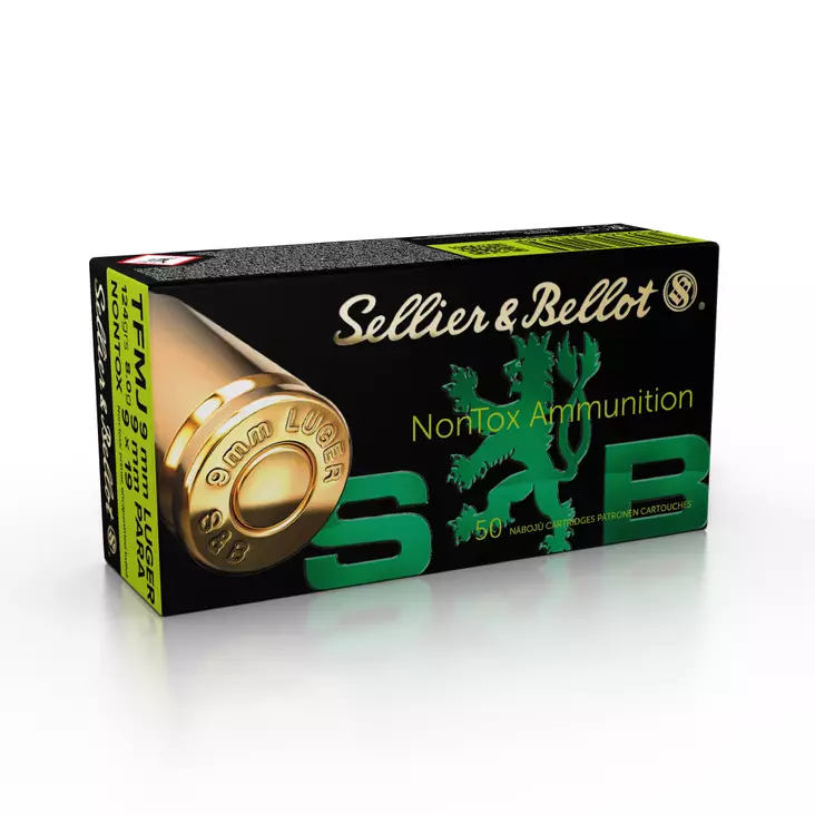 S&B 9mm Luger TFMJ 8,0g NonTox - Pistoolinpatruunat 9mm - 8590690311569 - 1