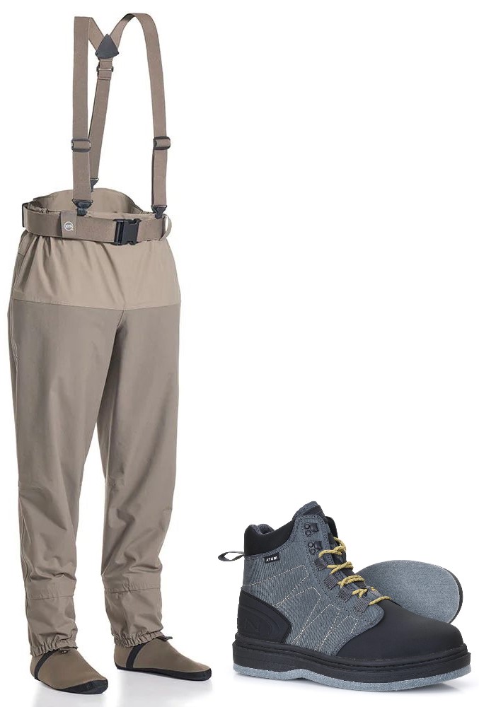 Vision Scout 2.0 Guiding kahluuhousut + Vision Atom Huopa kahluukengät -kahluupaketti - Kahluuhousu + kenkä -tarjouspaketit - ScouSAtoH9 - 1