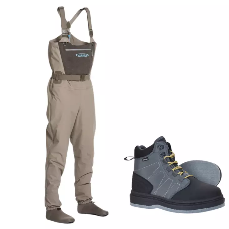 Vision Scout Strip 2.0 kahluuhousut ja Vision Atom huopa kahluukengät -kahluupaketti - Kahluuhousu + kenkä -tarjouspaketit - ScoMAtoH9 - 1