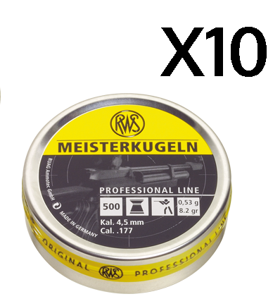 RWS Meisterkugeln 4,49mm 0,53g 10 ras. - 4,5 mm luodit - 4000294136023_10ra - 1