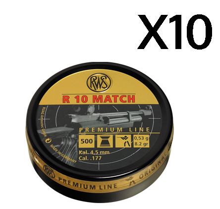 RWS R10 Match 4,49mm 0,53g 10 ras. - 4,5 mm luodit - 4000294137365_10ra - 1