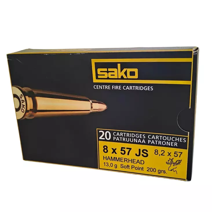 Sako 8x57JS 13g Hammerhead 20/ras - Muut kiväärinpatruunat - 6438053999219H - 1