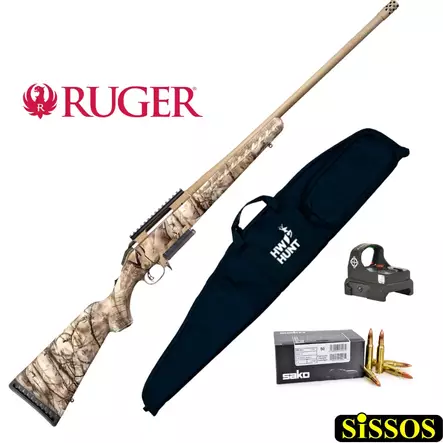 Ruger American Go Wild Camo .308 Win Jahtipaketti - .308 Winchester kiväärit - 736676269266_pkt - 1