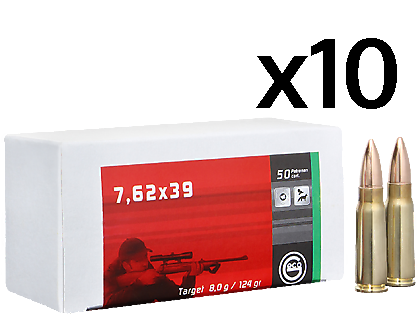 Geco 7,62x39 FMJ 8 g 500 ptr - 7,62x39 Kiväärinpatruunat - 4000294178122_pkt - 1