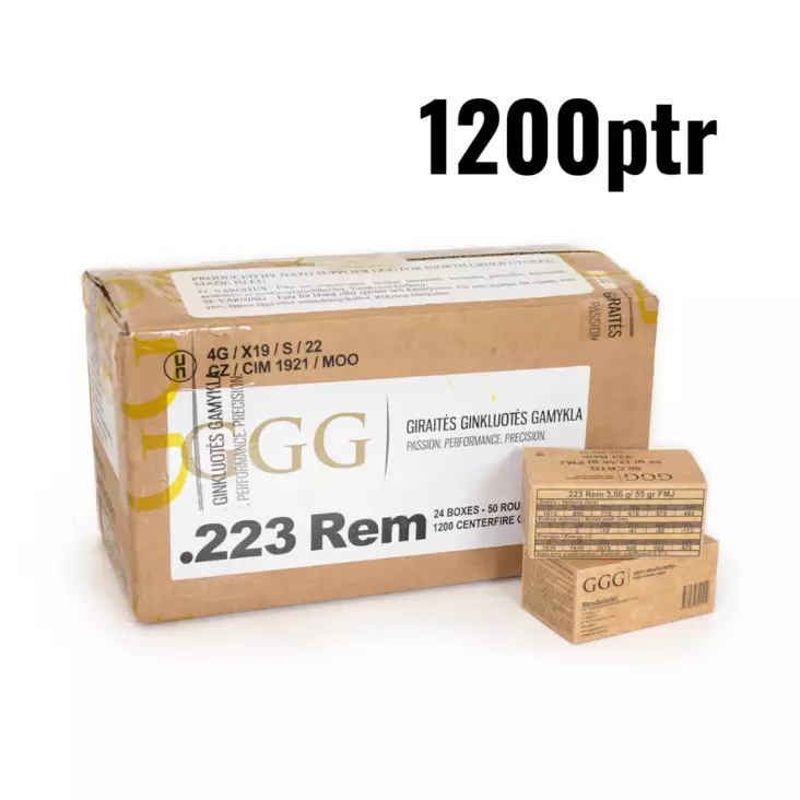 GGG .223 Rem. FMJ 3,56 g - .223 Remington kiväärinpatruunat - 4779032300209pkt - 2